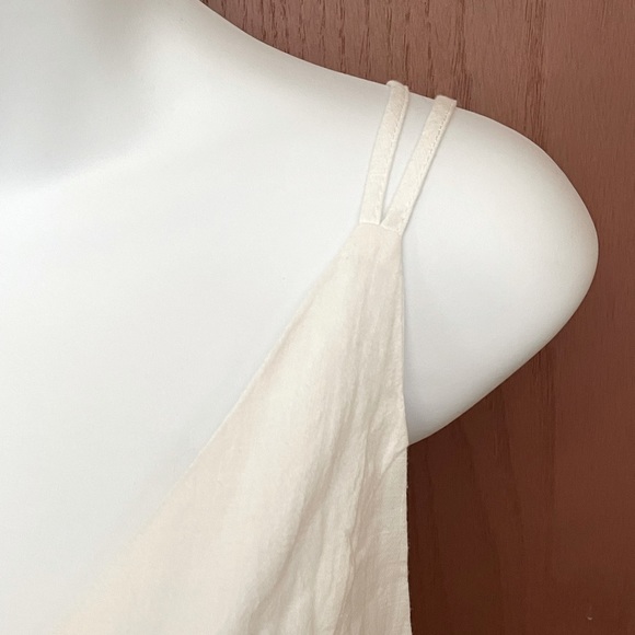 White Cotton Open backed Mini Dress. - Picture 3 of 10